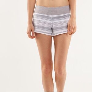 Lululemon Run: Speed Short size 4 in Twisted Stripe Fossil / White